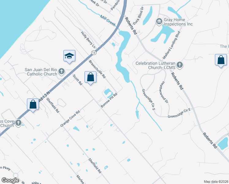 map of restaurants, bars, coffee shops, grocery stores, and more near 1690 Borrow Pit Road in Jacksonville