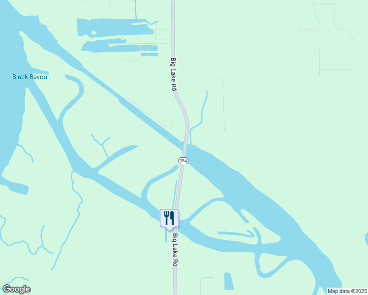 map of restaurants, bars, coffee shops, grocery stores, and more near 8958 Big Lake Road in Lake Charles