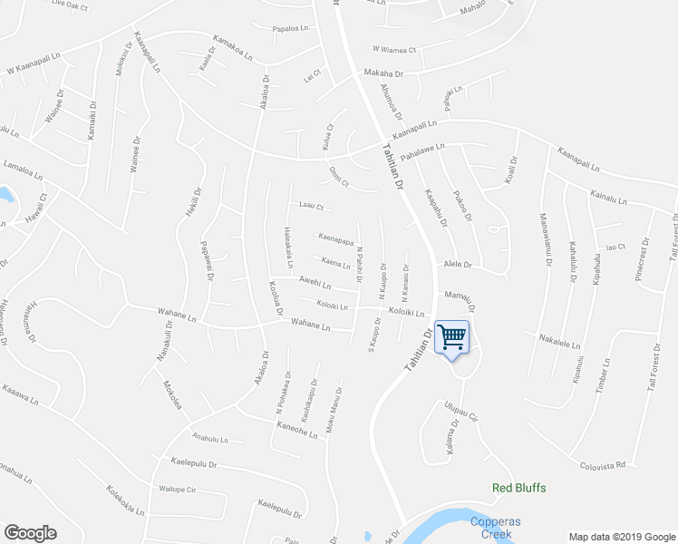 map of restaurants, bars, coffee shops, grocery stores, and more near 111 Kaena Lane in Bastrop