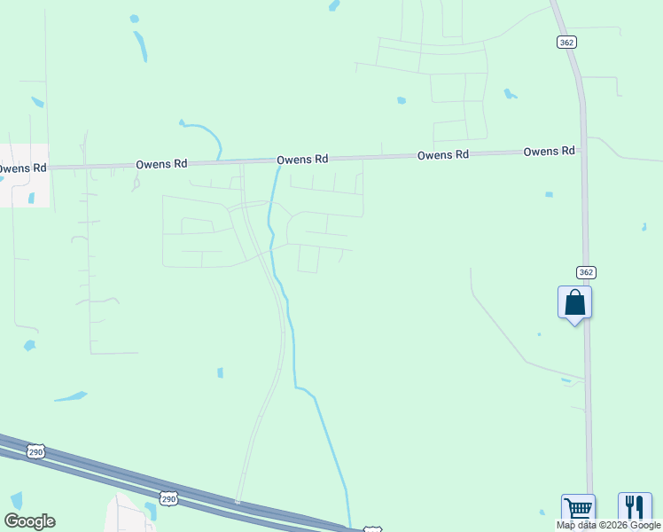 map of restaurants, bars, coffee shops, grocery stores, and more near 33794-34398 Owens Road in Hempstead