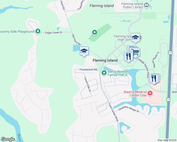 map of restaurants, bars, coffee shops, grocery stores, and more near 1429 Laurel Oak Drive in Orange Park