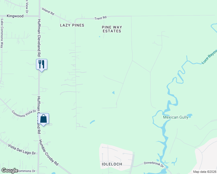 map of restaurants, bars, coffee shops, grocery stores, and more near 3522 Mauriene Road in Huffman