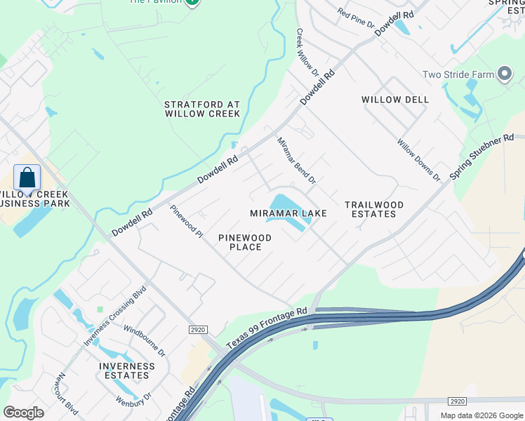 map of restaurants, bars, coffee shops, grocery stores, and more near 22435 Serrano Lake Court in Tomball