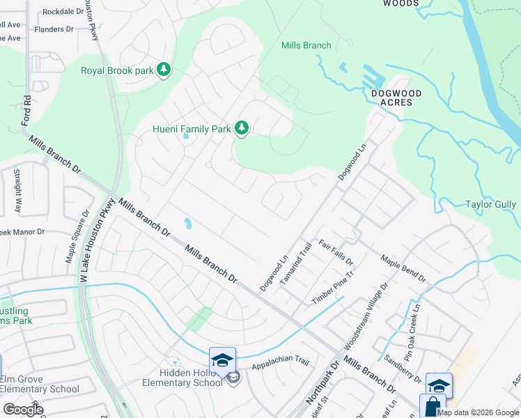 map of restaurants, bars, coffee shops, grocery stores, and more near 3510 Heather Chase trail in Houston