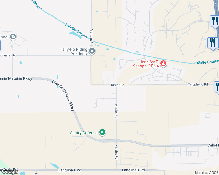 map of restaurants, bars, coffee shops, grocery stores, and more near 215 Gireer Road in Youngsville