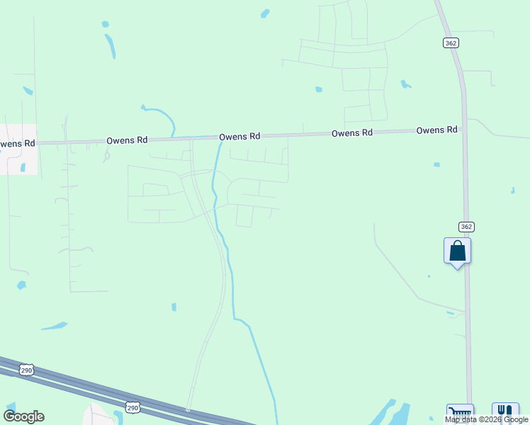 map of restaurants, bars, coffee shops, grocery stores, and more near 34128 Owens Road in Hempstead