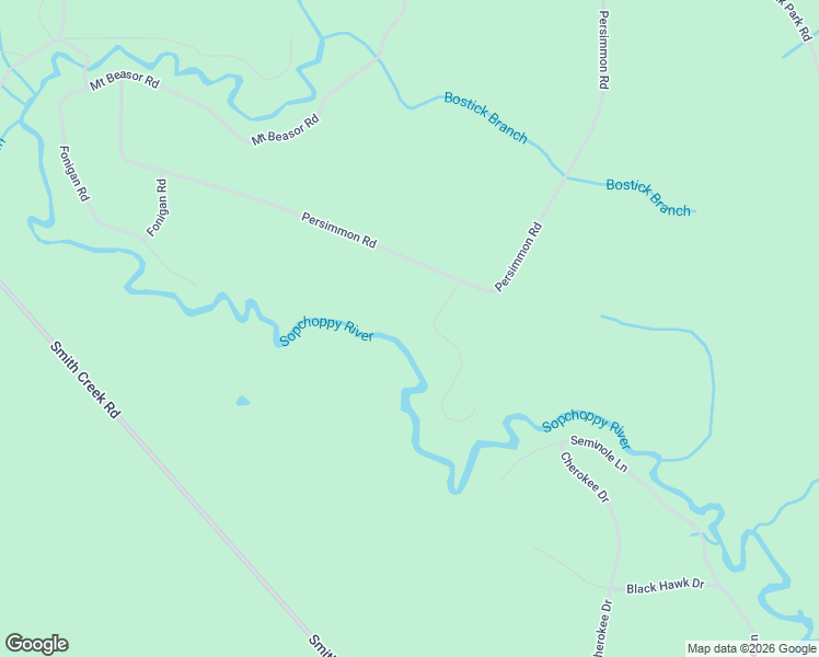 map of restaurants, bars, coffee shops, grocery stores, and more near 265 Persimmon Road in Sopchoppy