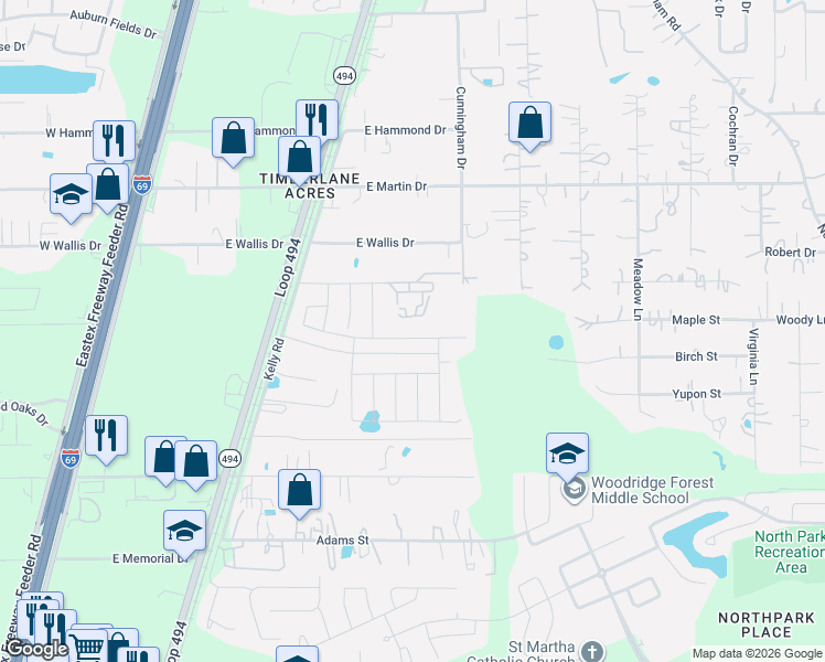 map of restaurants, bars, coffee shops, grocery stores, and more near 22366 Porter Mountain Trail in Porter