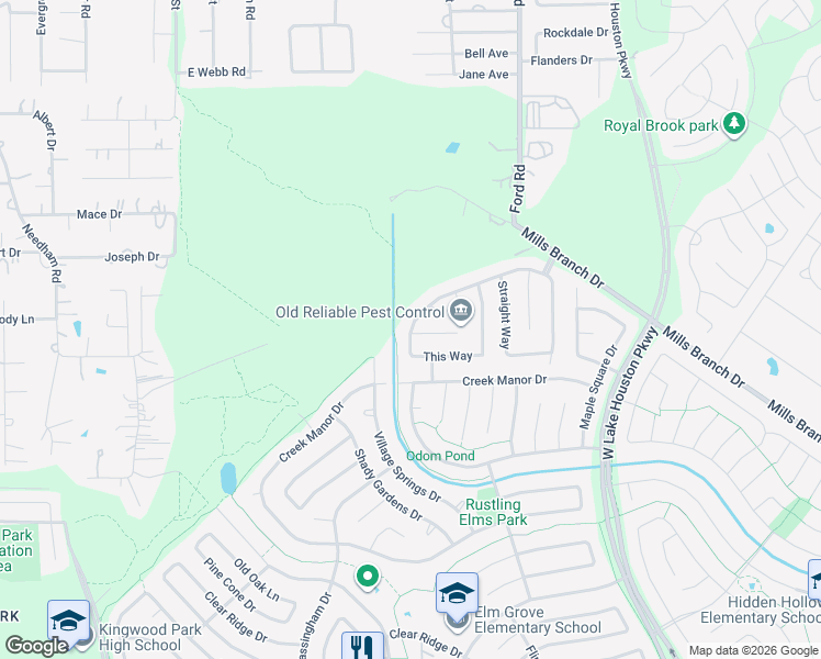 map of restaurants, bars, coffee shops, grocery stores, and more near 3127 Right Way in Houston