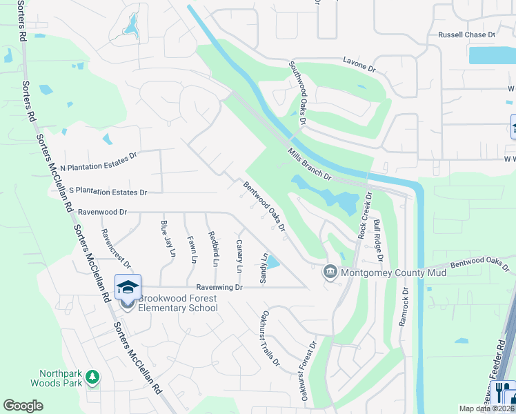 map of restaurants, bars, coffee shops, grocery stores, and more near 25093 Jaymarr Court in Porter