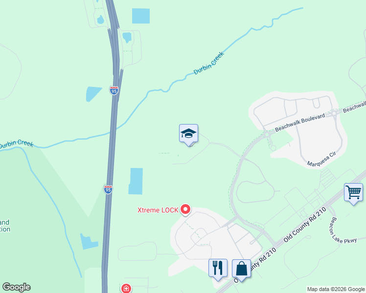 map of restaurants, bars, coffee shops, grocery stores, and more near 200 Great Barracuda Way in St. Johns County
