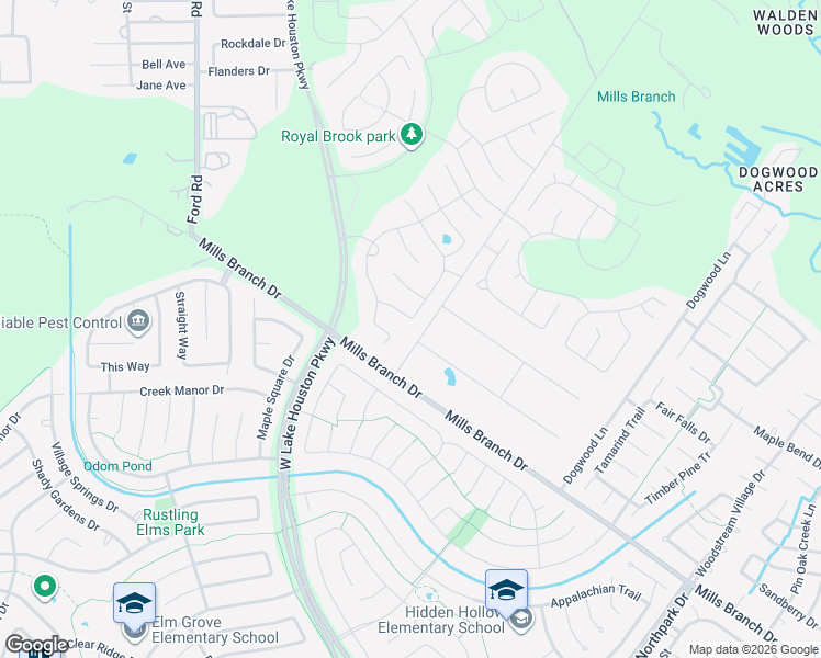 map of restaurants, bars, coffee shops, grocery stores, and more near 3334 Pleasant Hollow Lane in Porter