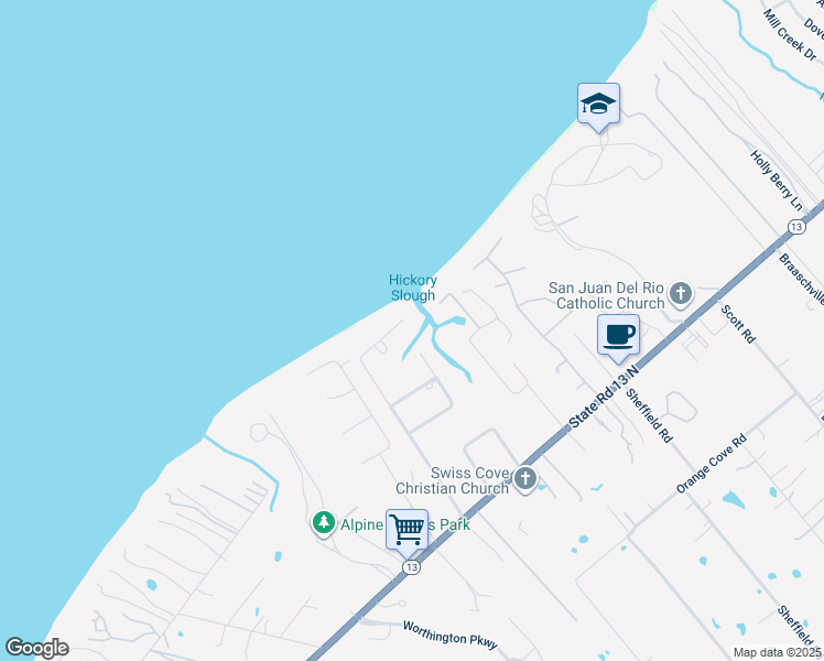 map of restaurants, bars, coffee shops, grocery stores, and more near 1921 Grove Bluff Road in Jacksonville