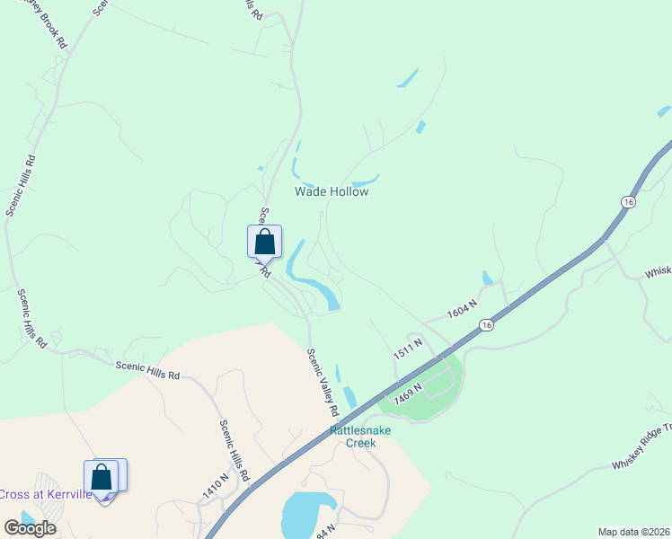 map of restaurants, bars, coffee shops, grocery stores, and more near 1578 North in Kerr County