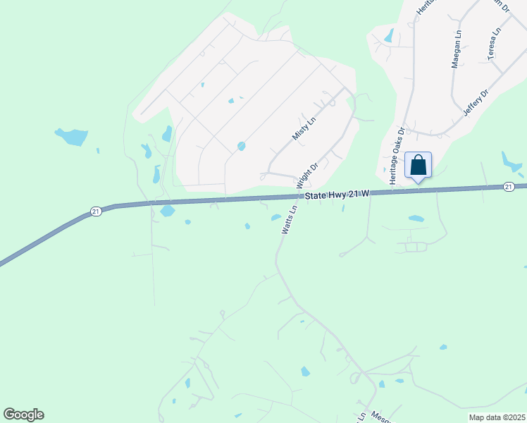 map of restaurants, bars, coffee shops, grocery stores, and more near 1625 Texas 21 in Cedar Creek