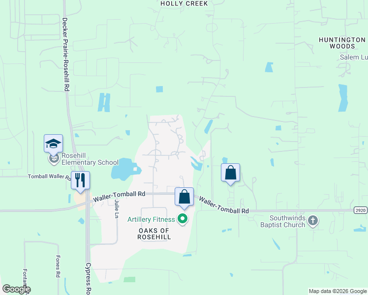 map of restaurants, bars, coffee shops, grocery stores, and more near 17514 Seidel Road in Tomball