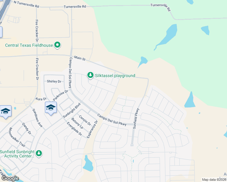 map of restaurants, bars, coffee shops, grocery stores, and more near 379 Silktassel Way in Mustang Ridge