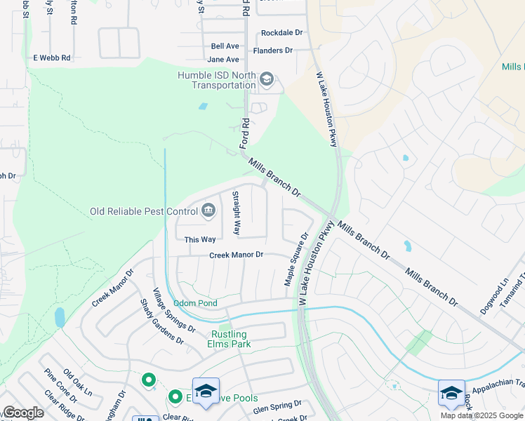 map of restaurants, bars, coffee shops, grocery stores, and more near 5707 Rocky Trail Drive in Houston