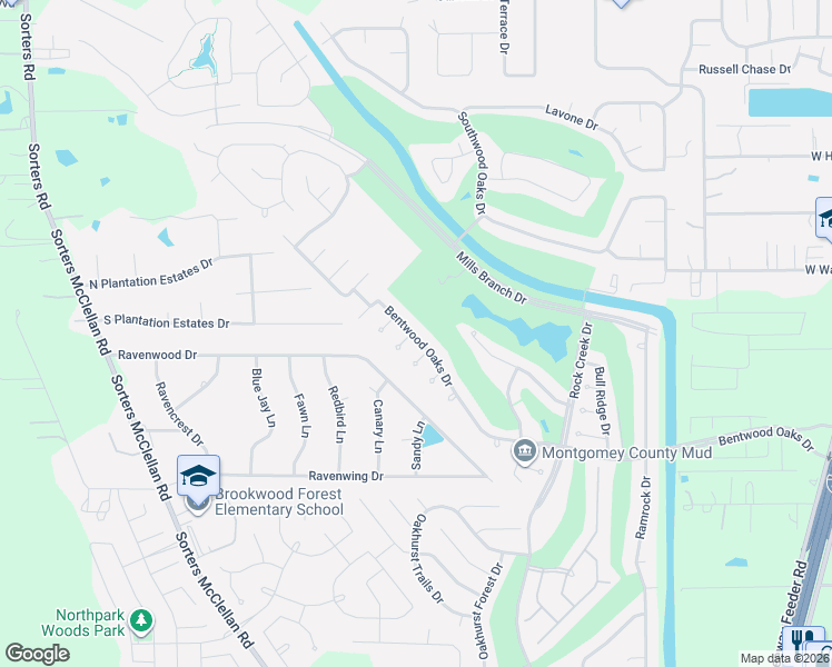 map of restaurants, bars, coffee shops, grocery stores, and more near 25093 Jaymarr Court in Porter