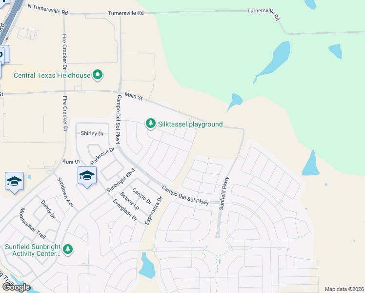 map of restaurants, bars, coffee shops, grocery stores, and more near 379 Silktassel Way in Mustang Ridge