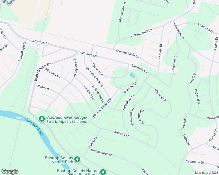 map of restaurants, bars, coffee shops, grocery stores, and more near 112 Diamond Head Drive in Bastrop