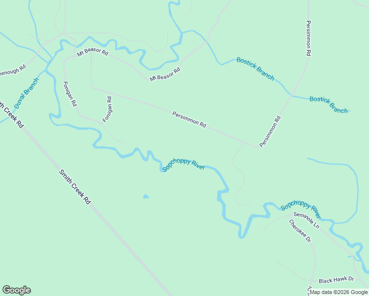 map of restaurants, bars, coffee shops, grocery stores, and more near 205 Persimmon Road in Sopchoppy