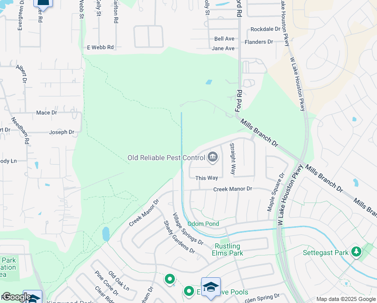 map of restaurants, bars, coffee shops, grocery stores, and more near 3107 Right Way in Kingwood