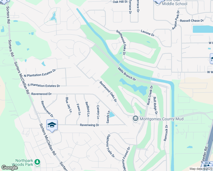 map of restaurants, bars, coffee shops, grocery stores, and more near 25093 Jaymarr Court in Porter