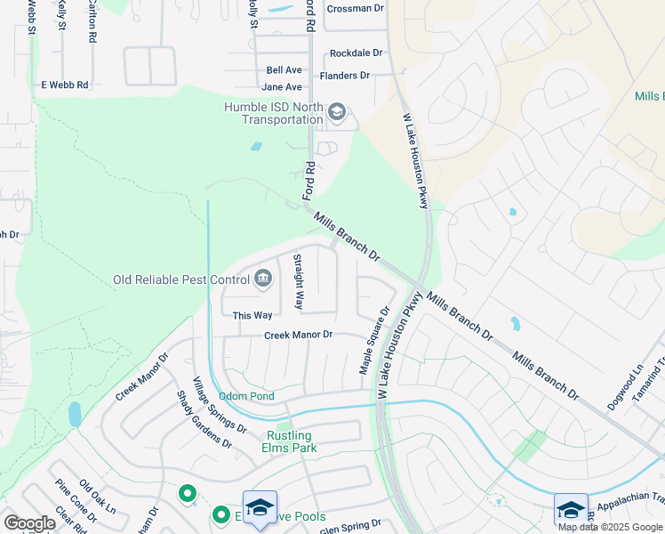 map of restaurants, bars, coffee shops, grocery stores, and more near 5719 Rocky Trail Drive in Houston
