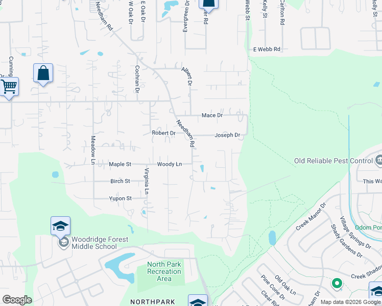 map of restaurants, bars, coffee shops, grocery stores, and more near 24994 Robert Drive in Porter