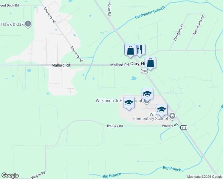 map of restaurants, bars, coffee shops, grocery stores, and more near 2012 Teal Lane in Middleburg
