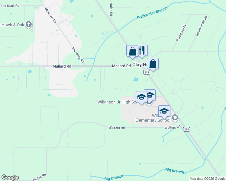map of restaurants, bars, coffee shops, grocery stores, and more near 2012 Teal Lane in Middleburg