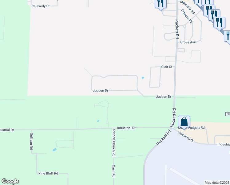 map of restaurants, bars, coffee shops, grocery stores, and more near 221 Judson Drive in Perry