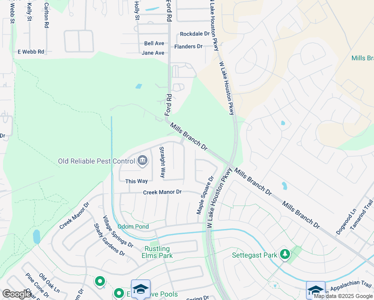 map of restaurants, bars, coffee shops, grocery stores, and more near 5730 My Way in Houston
