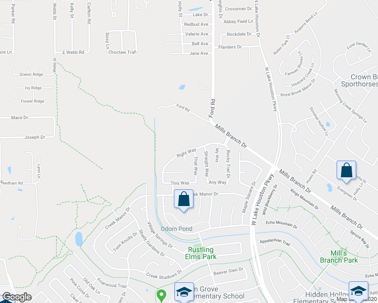 map of restaurants, bars, coffee shops, grocery stores, and more near Right Way in Humble