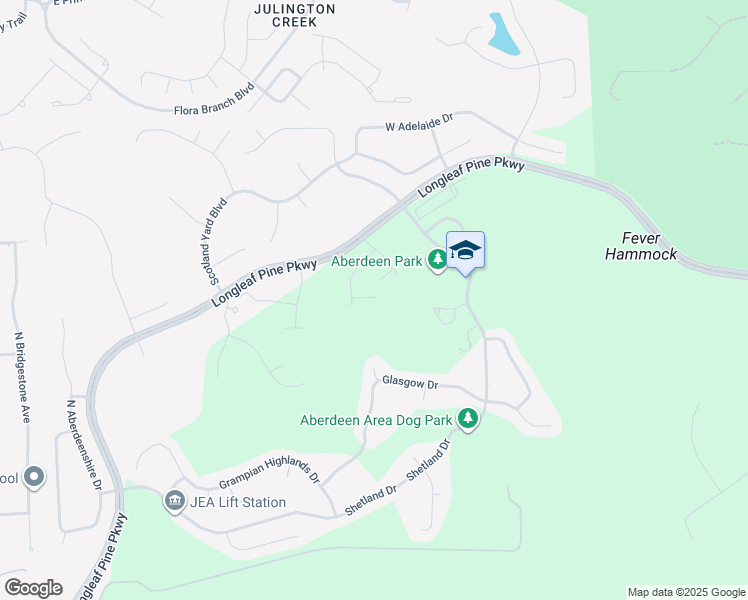 map of restaurants, bars, coffee shops, grocery stores, and more near 101 Brannan Place in Saint Johns