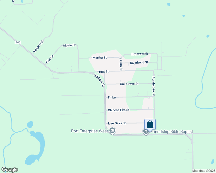 map of restaurants, bars, coffee shops, grocery stores, and more near 150 Oak Grove Street in Vidor