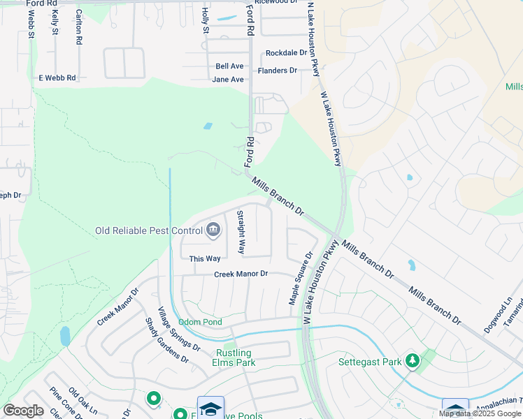 map of restaurants, bars, coffee shops, grocery stores, and more near 5730 My Way in Houston