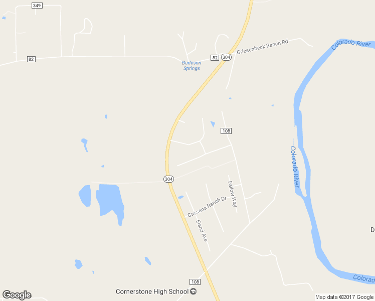 map of restaurants, bars, coffee shops, grocery stores, and more near 115 Spring Branch in Bastrop