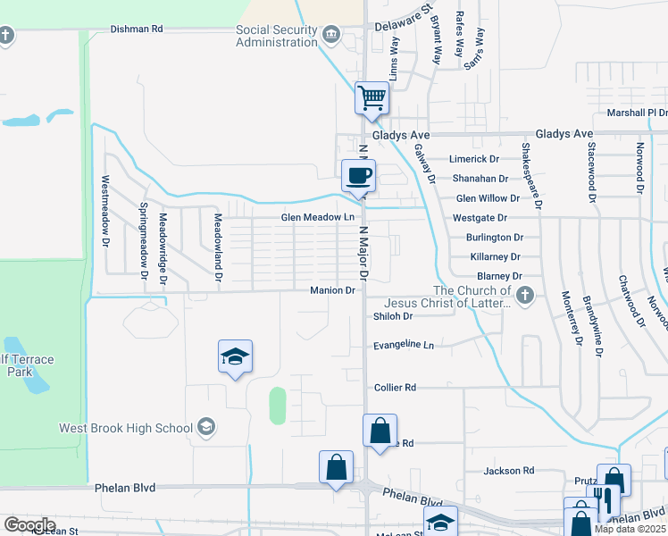 map of restaurants, bars, coffee shops, grocery stores, and more near 948 3rd Street in Beaumont