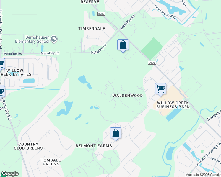 map of restaurants, bars, coffee shops, grocery stores, and more near 29710 Running Deer Lane in Tomball