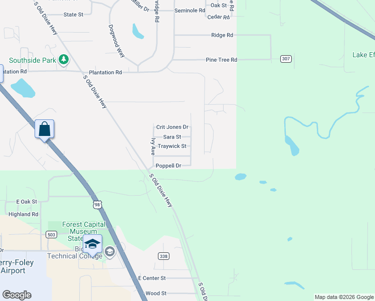 map of restaurants, bars, coffee shops, grocery stores, and more near 104 Walter Smith Road in Perry