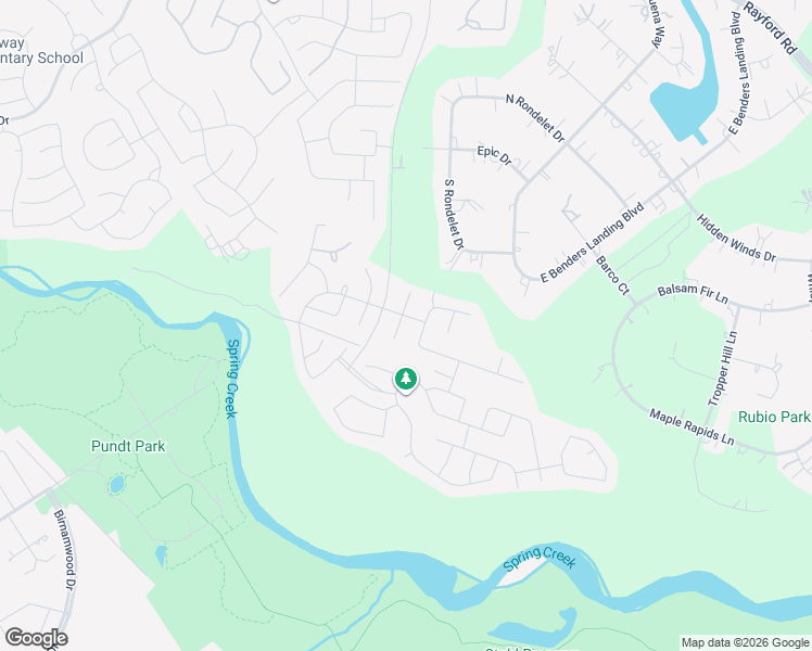 map of restaurants, bars, coffee shops, grocery stores, and more near 28009 Lone Hollow Lane in Spring