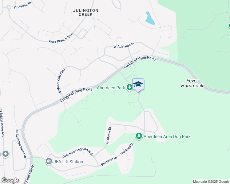 map of restaurants, bars, coffee shops, grocery stores, and more near 101 Brannan Place in Saint Johns