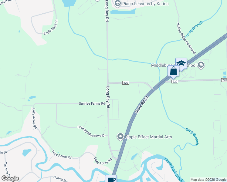 map of restaurants, bars, coffee shops, grocery stores, and more near 1763 Long Bay Road in Middleburg