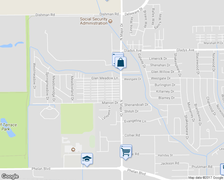 map of restaurants, bars, coffee shops, grocery stores, and more near 1212 Park Meadow Drive in Beaumont