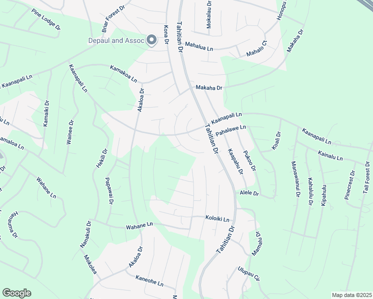 map of restaurants, bars, coffee shops, grocery stores, and more near Onini Court in Bastrop County