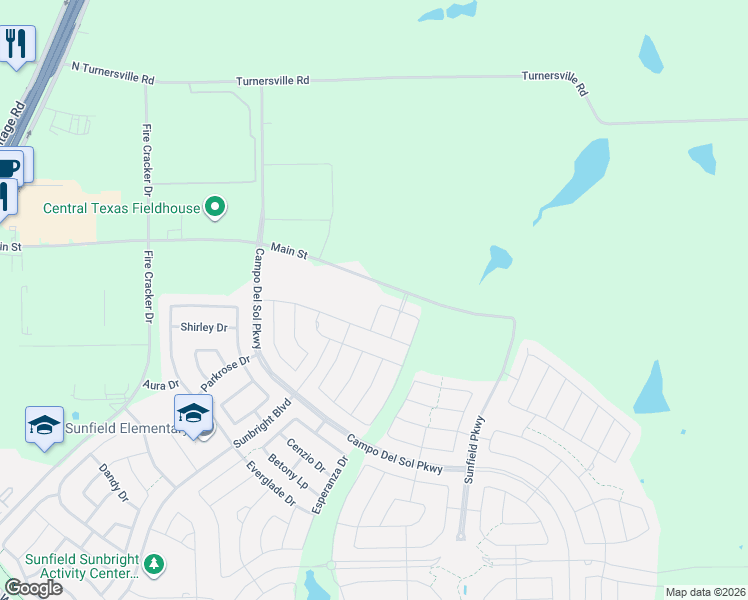 map of restaurants, bars, coffee shops, grocery stores, and more near 1998 Firecracker in Buda