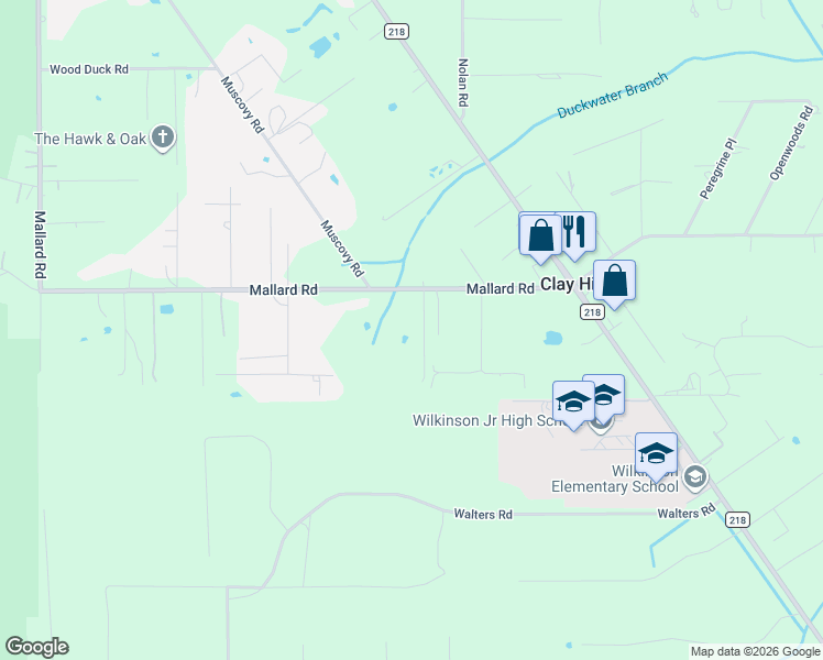 map of restaurants, bars, coffee shops, grocery stores, and more near 2074 Paloma Court in Middleburg