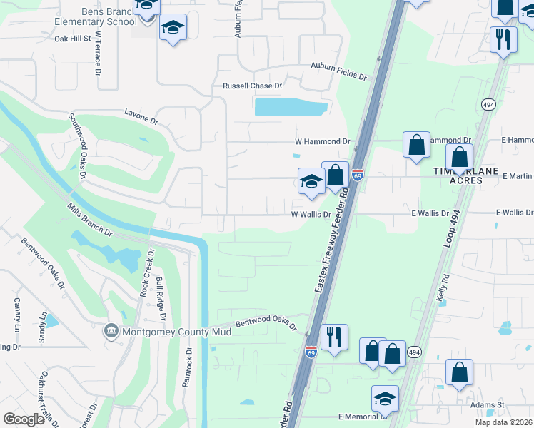 map of restaurants, bars, coffee shops, grocery stores, and more near 21379 West Wallis Drive in Porter